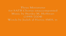 Three Miniatures SATB